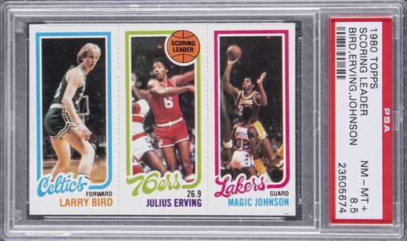 1980/81 Topps Larry Bird/Magic Johnson Rookie Card – PSA NM-MT+ 8.5